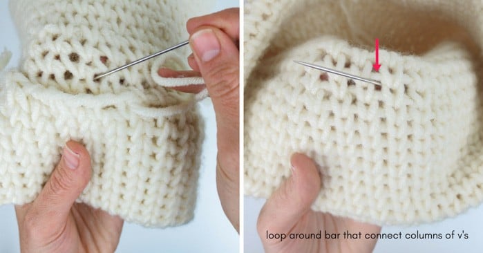 How to seam a double brim crochet hat.