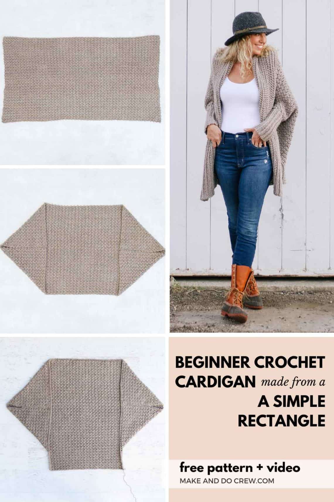 Free beginner crochet sweater pattern video tutorial make do crew