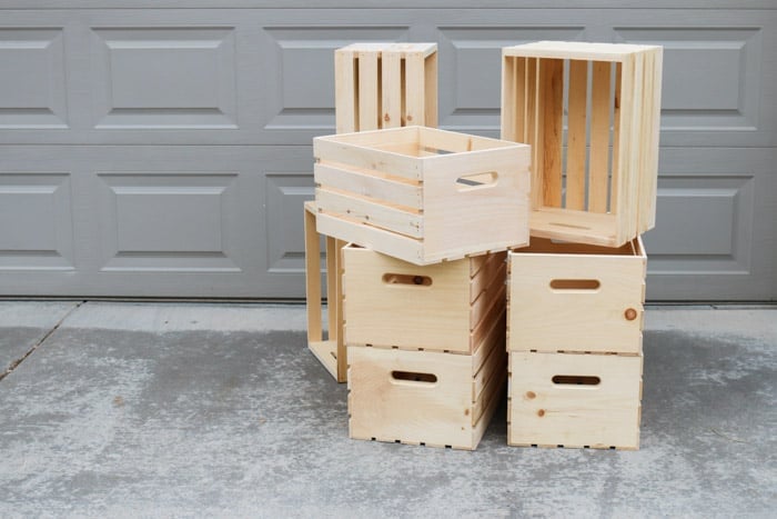 Learn how to build simple DIY yarn storage shelves for a closet or craft room using wooden crates and zip ties.