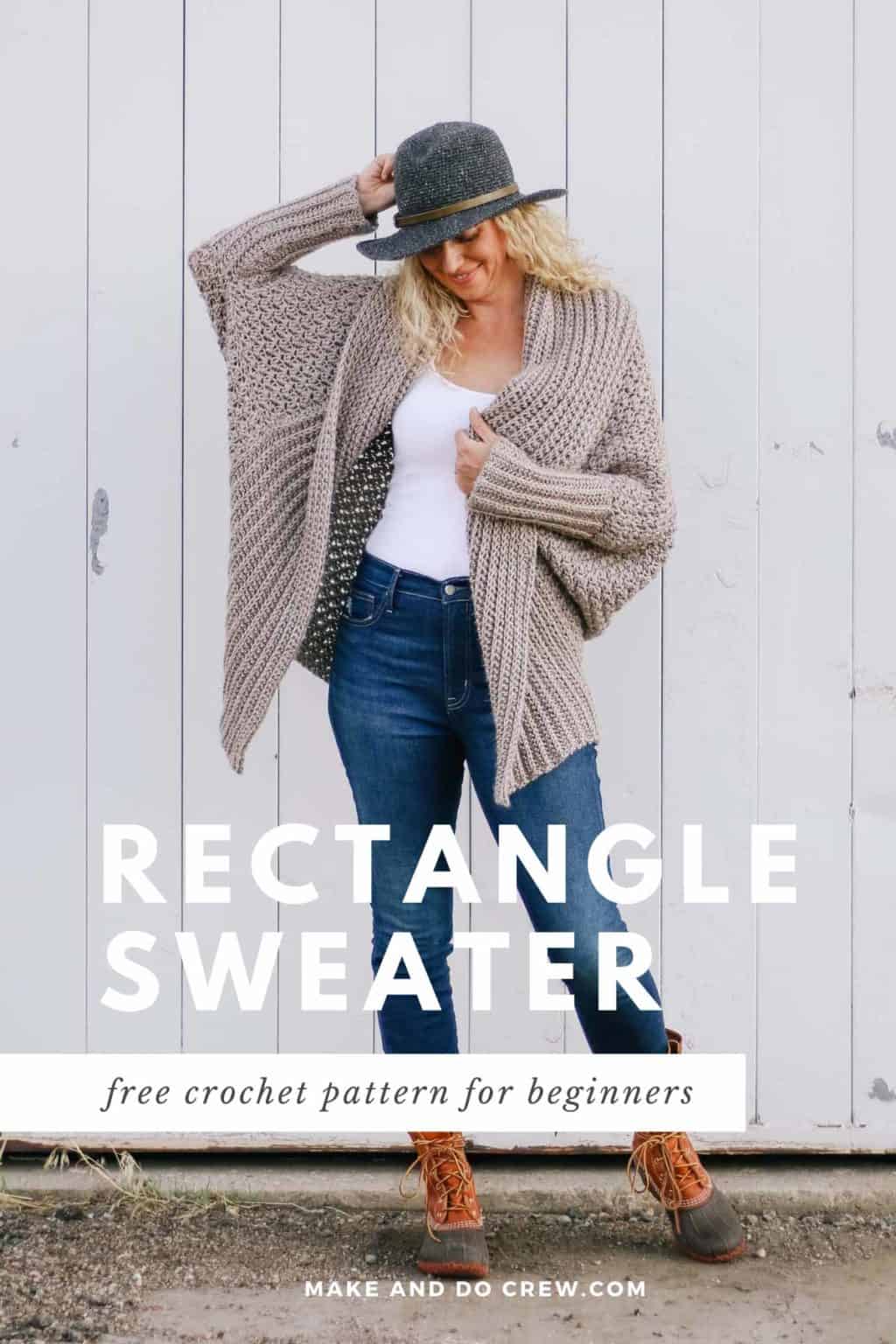 Free Beginner Crochet Sweater Pattern + Video Tutorial > Make & Do Crew