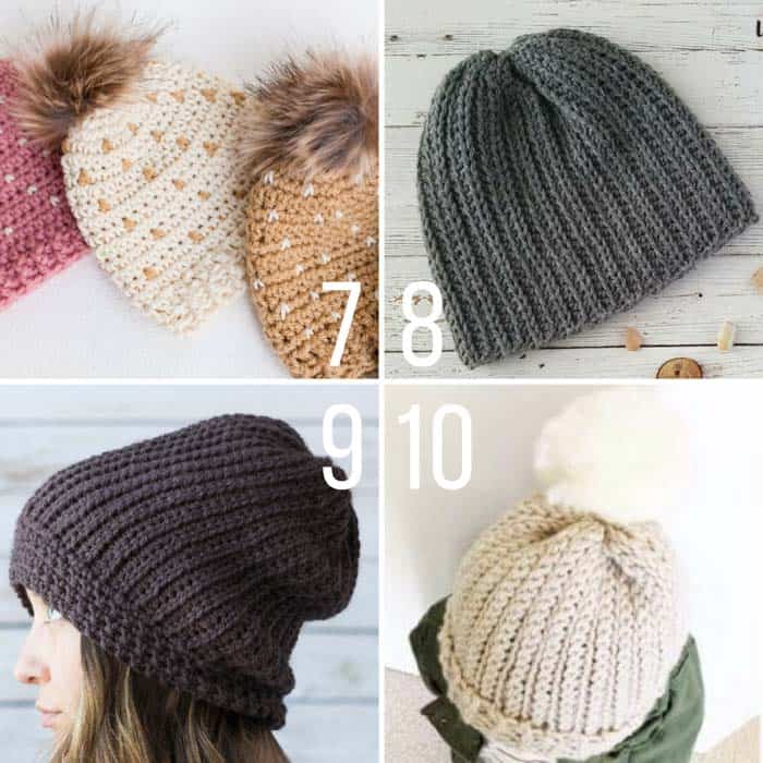 crochet knit stitch hat