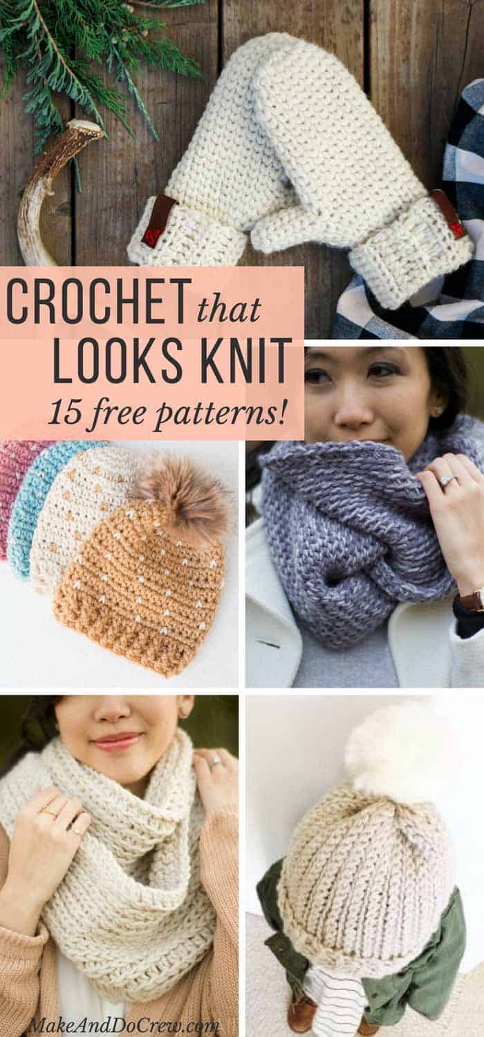 Crochet That Looks Like Knitting - 15+ Free, Modern Patterns