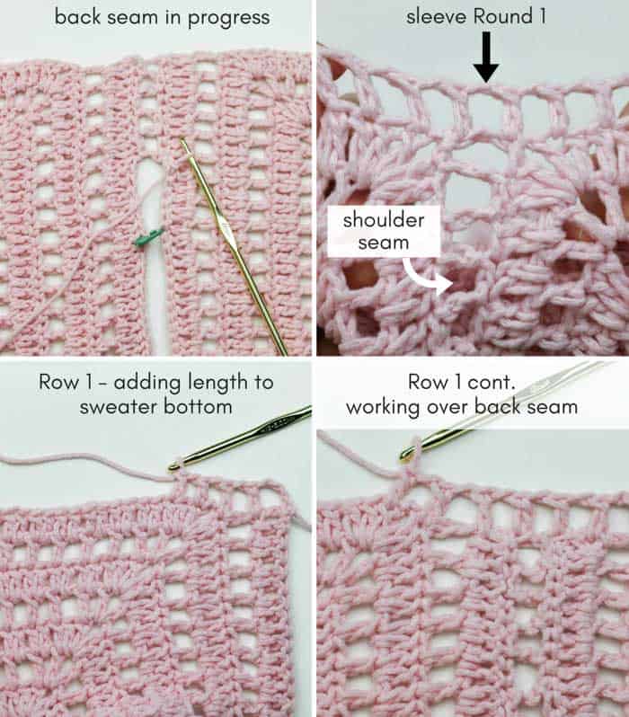 How to crochet a toddler sweater out of two simple hexagons by seaming the two hexagons. Free pattern.