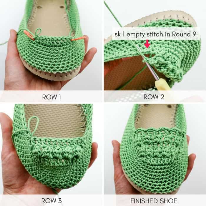 Crochet shoe sale soles pattern