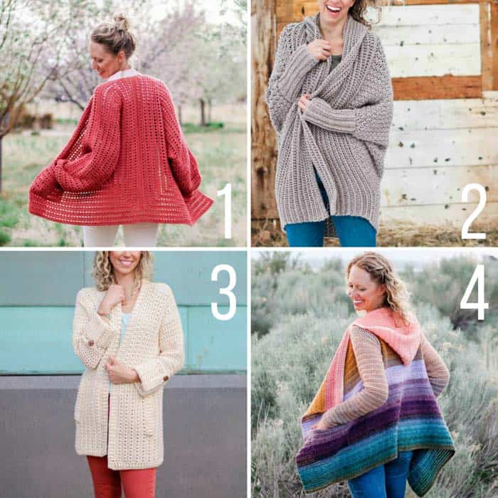 Crochet from Rectangles Made Kimono Easy Pattern! - C2C Sweater Free