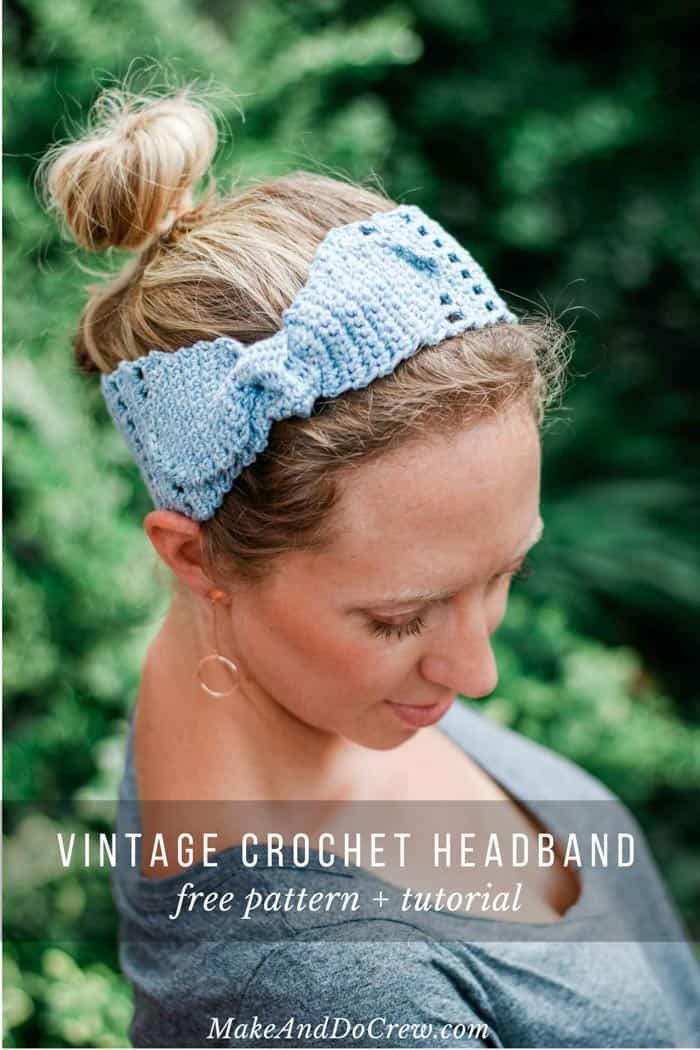 Whether you love vintage or bohemian style, this knotted summer crochet headband for women will let you skip a shampoo and look gorgeous doing it. Quick + easy tutorial!