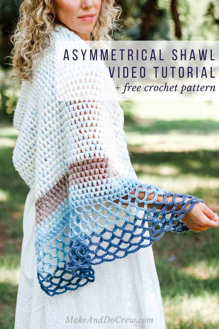 Easy, Modern FourSeason Crochet Shawl Video Tutorial + Free Pattern