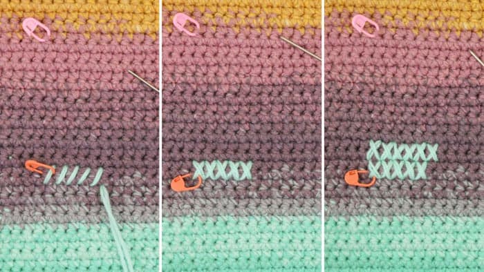 How to Cross Stitch On Crochet (+ Design Your Own Graphs!) » Make