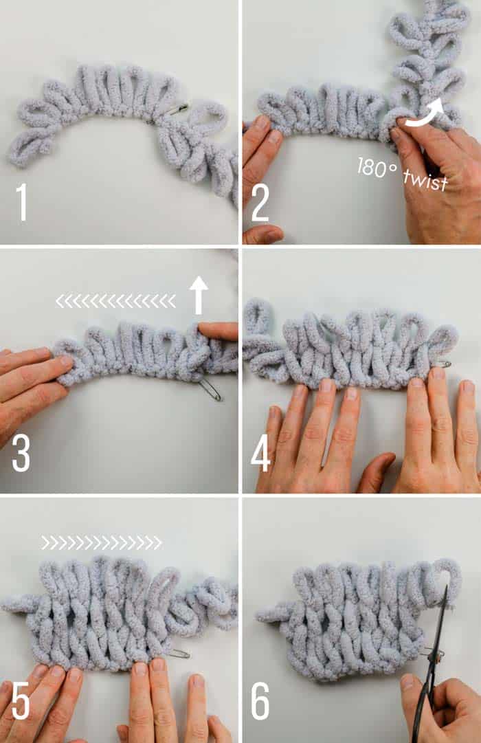 Basics of working with yarn Alize Puffy or Loop yarn 