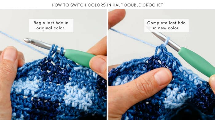 How to seamlessly change colors in crochet without cutting yarn.