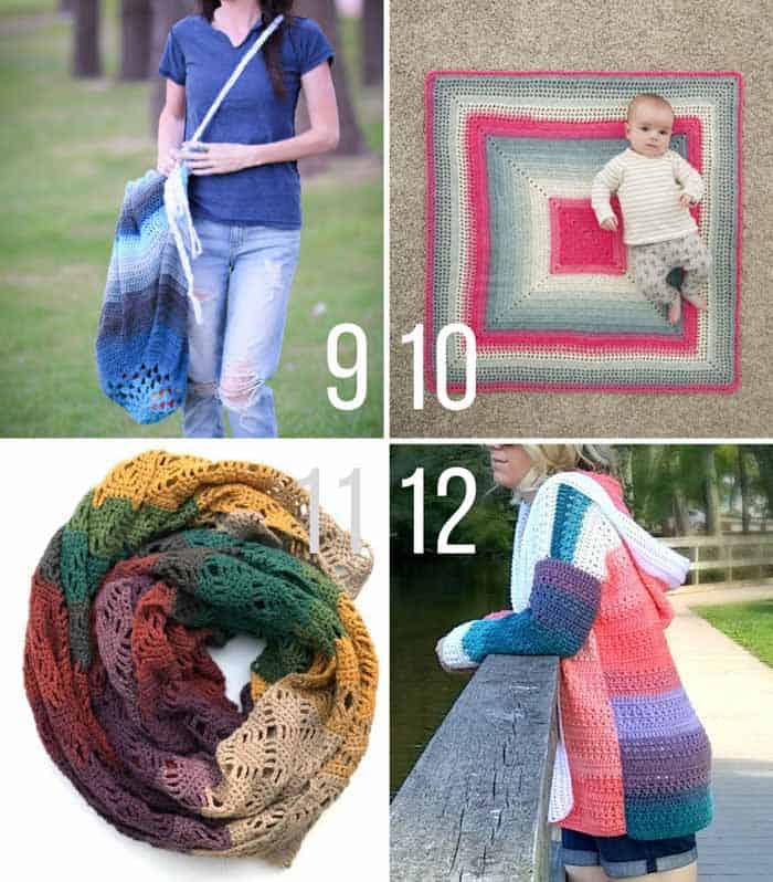 This collection of Lion Brand Mandala yarn free crochet patterns includes beanies, scarves, blankets, sweaters, mittens and more! Go ahead and paint your world colorful with this magical self-striping yarn!