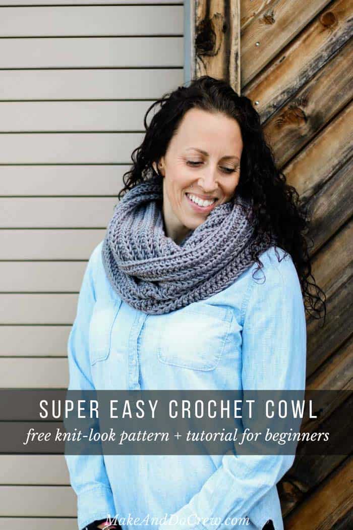 The ribbed-knit look on this classic infinity scarf is extremely easy to pull off, thanks to a slight variation on basic crochet stitches. Made from a simple rectangle and seamed into a cozy loop, this pattern is unisex, very beginner-friendly and endlessly wearable.