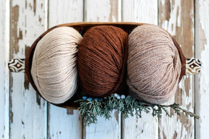 Beautiful colors of Lion Brand LB Collection Baby Alpaca yarn.