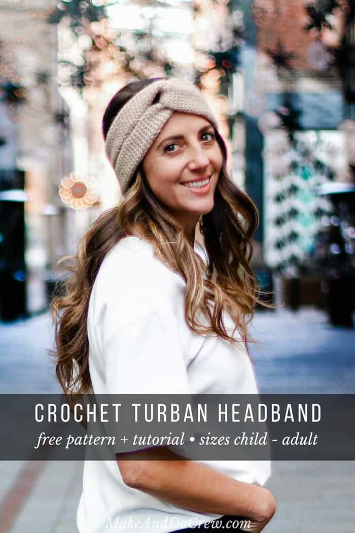 Knit Look Twist Crochet Headband Free Pattern Make Do Crew