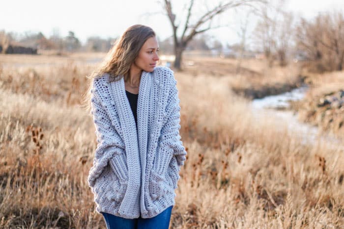 Chunky Knit Cardigan Coat Jumbo