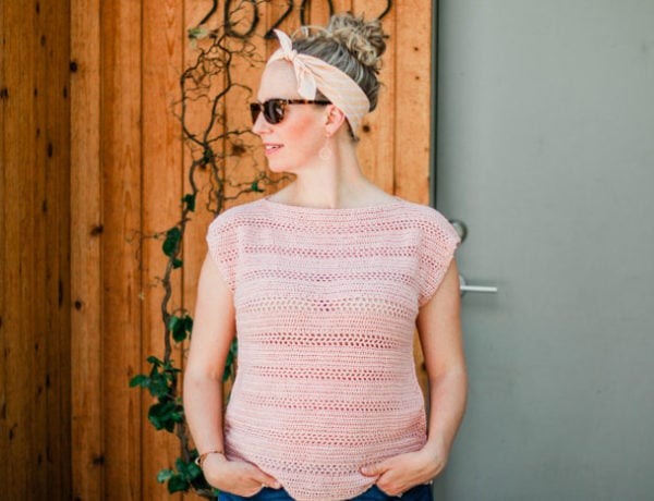 Beginner crochet top pattern that's easy, lightweight and perfect for summer. Free pattern featuring Lion Brand Beautiful You.
