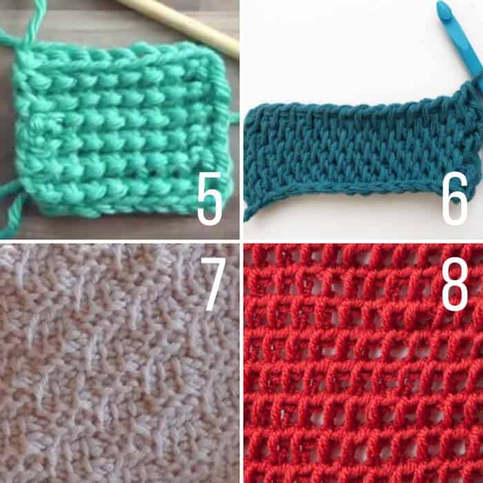 Ready to learn the basics of Tunisian crochet or expand your stitch repertoire? This list of Tunisian crochet stitches with video tutorials is for you!