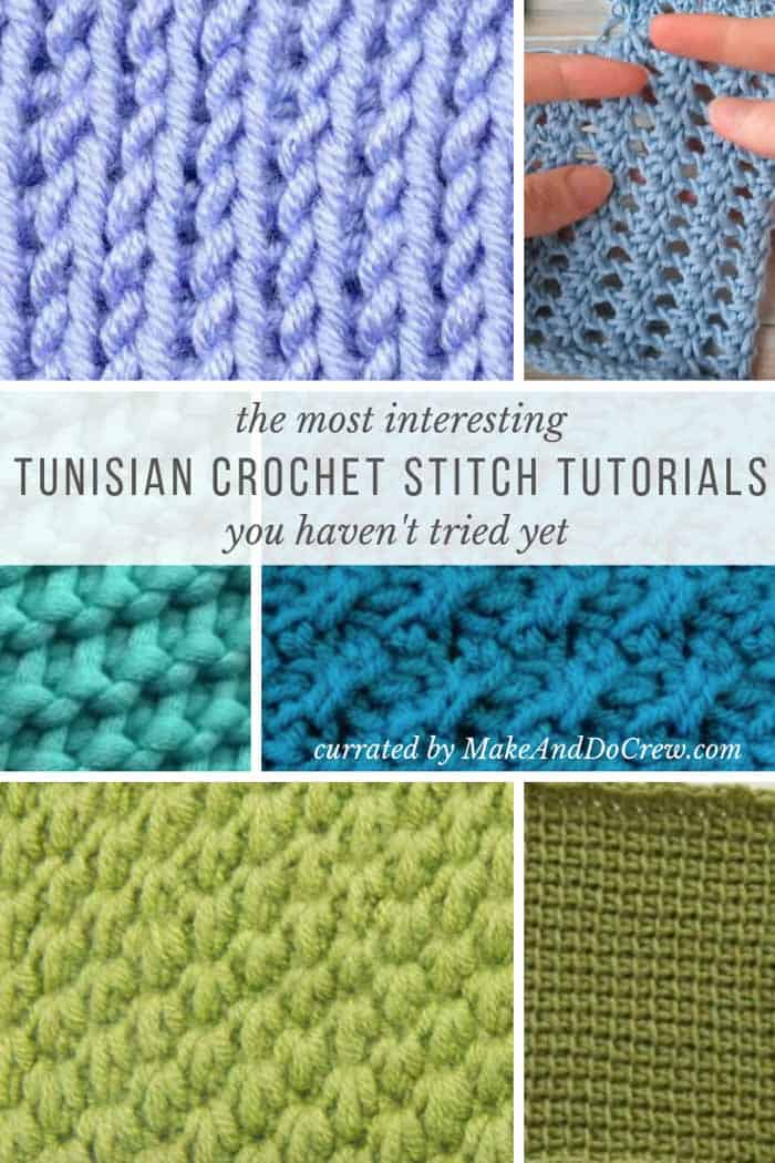 20+ Unique Tunisian Crochet Stitches - with step-by-step video tutorials!