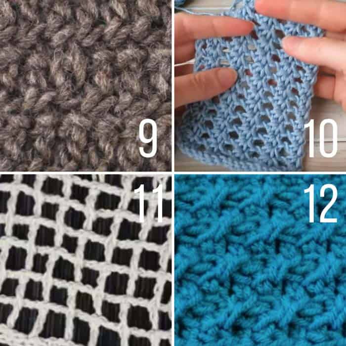 20 Unique Tunisian Crochet Stitches With Step By Step Video Tutorials