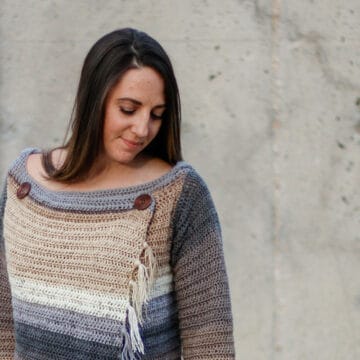 Free crochet sweater pattern to make with cake yarn (Mandala, Cupcake, Sweet Roll, Jelly Roll)