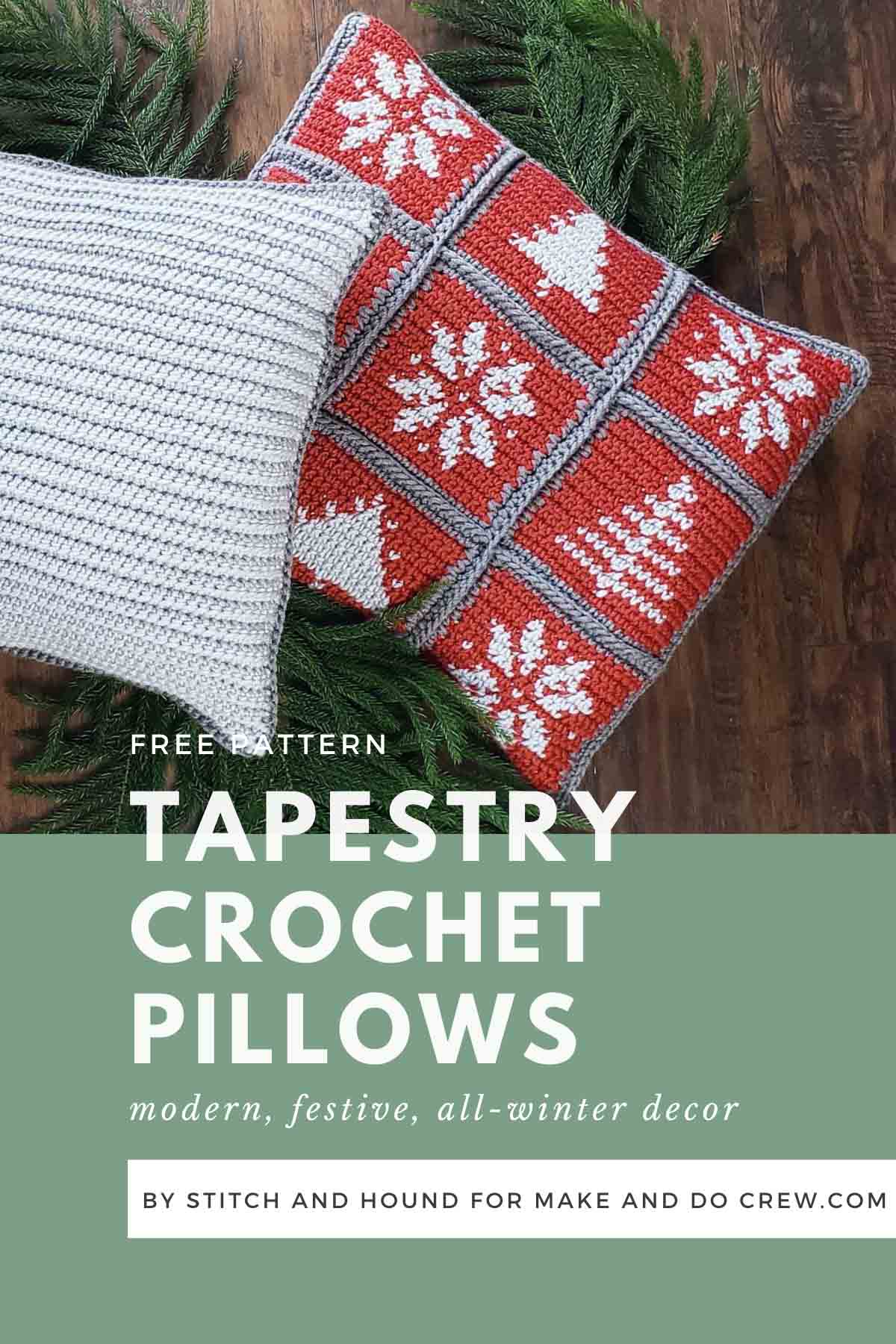 Make this Christmas tapestry crochet pattern and enjoy your Scandinavian-inspired pillows all winter long! 