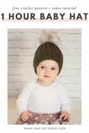 SUPER EASY: How to Crochet a Baby Hat (with child + adult sizes, too!)