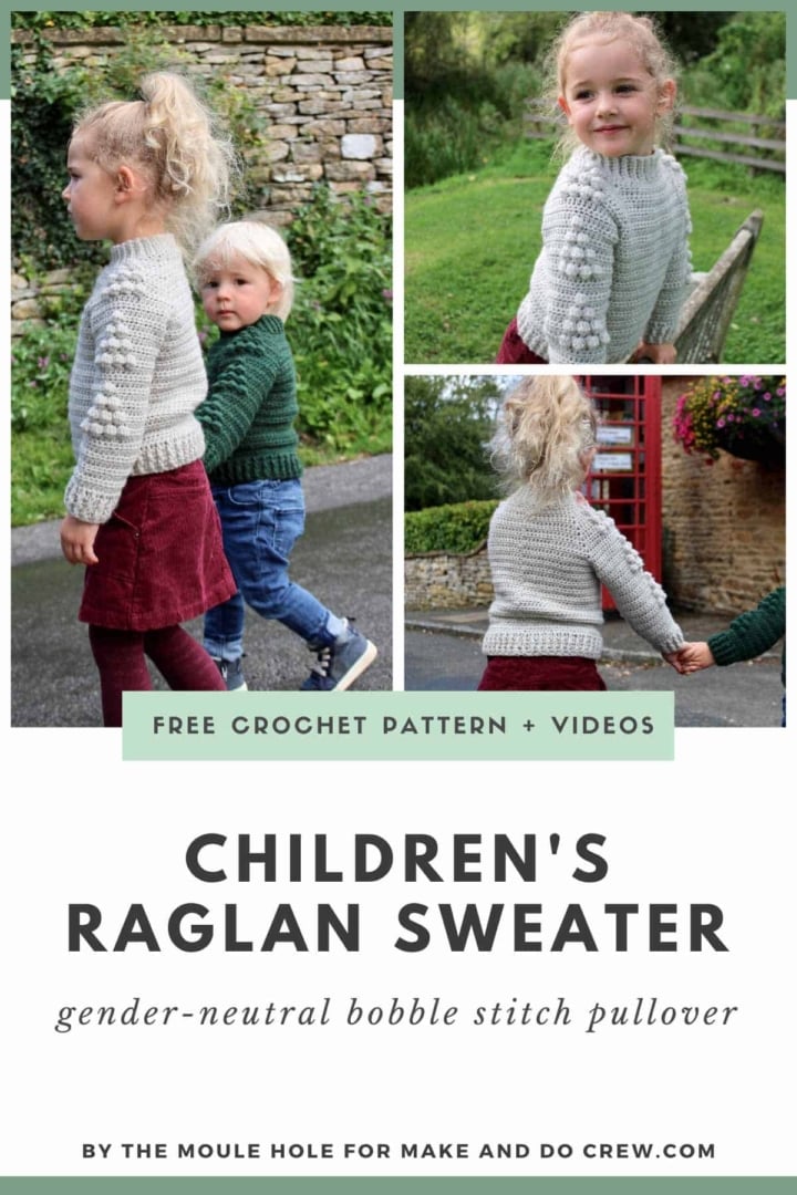 Raglan Crochet Baby Sweater - Free Pattern