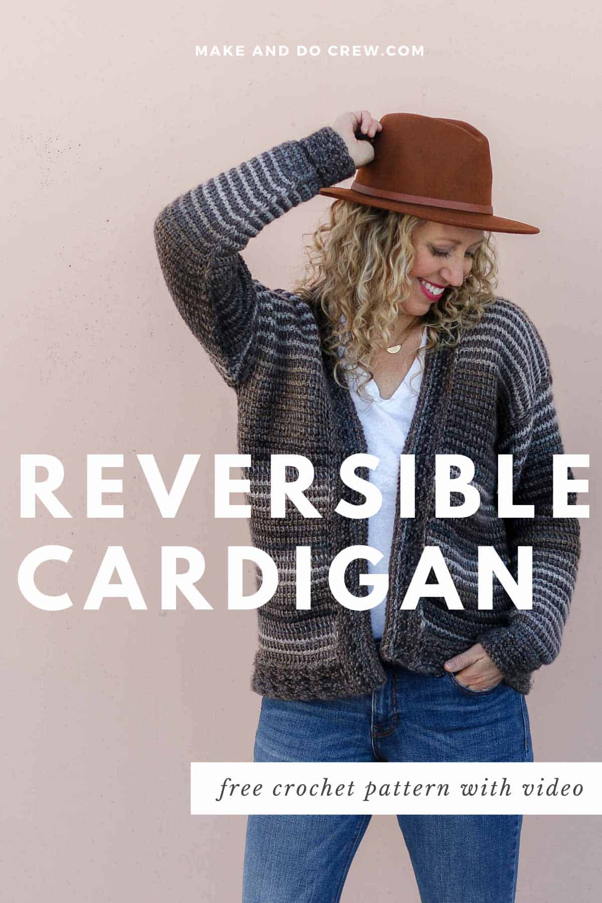 Beginner friendly reversible Tunisian cardigan