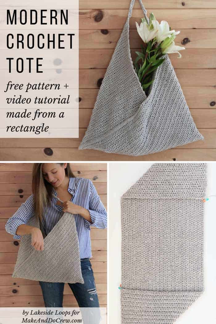 Free pattern and video tutorial for an easy market tote bag