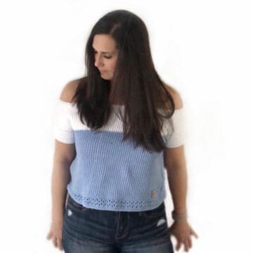 Free crochet pattern and tutorial for a beginner Tunisian crochet top
