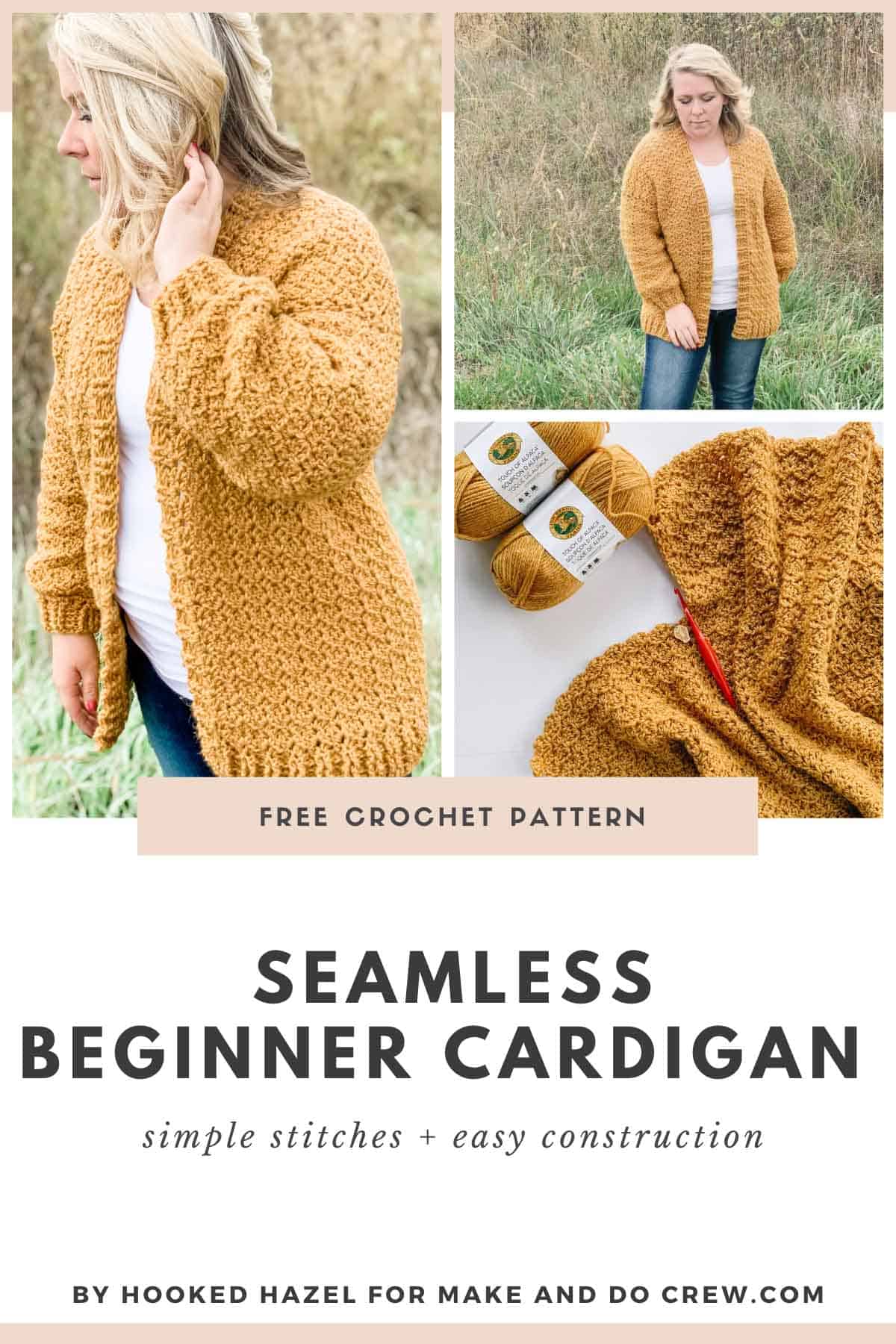 Collection of seamless cardigan patterns.