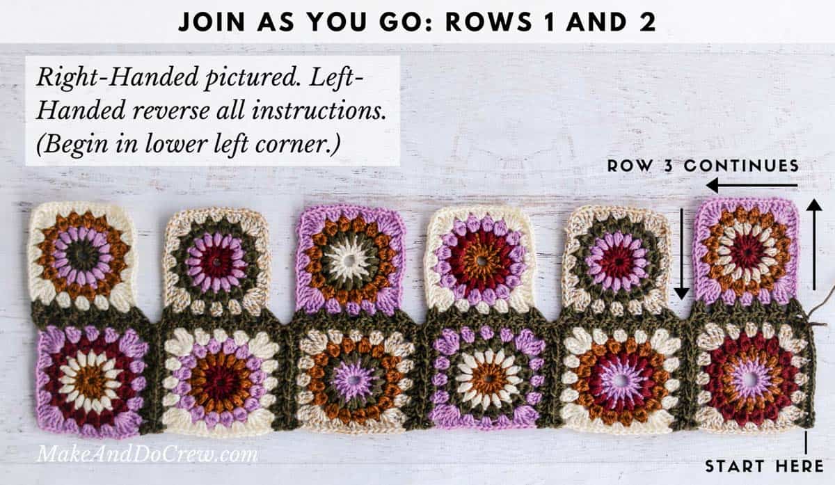 Join as you go' for Granny Squares' — madebyanita