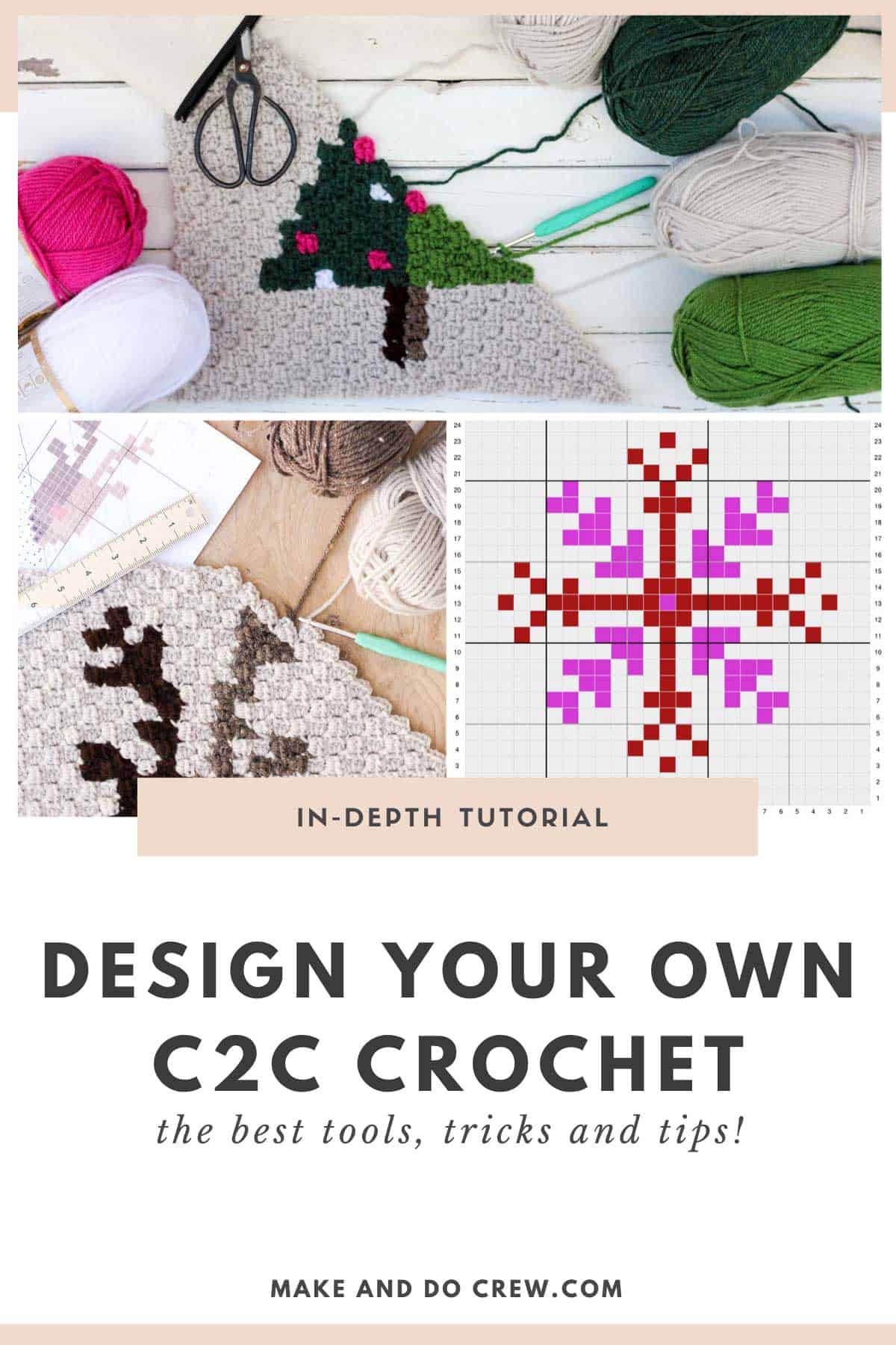 Monogram Script Letter H C2C Crochet Pattern Throw Pillow PDF