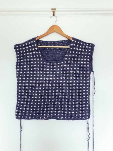 Tapestry Crochet Fisherman s Sweater Free Pattern Make Do Crew