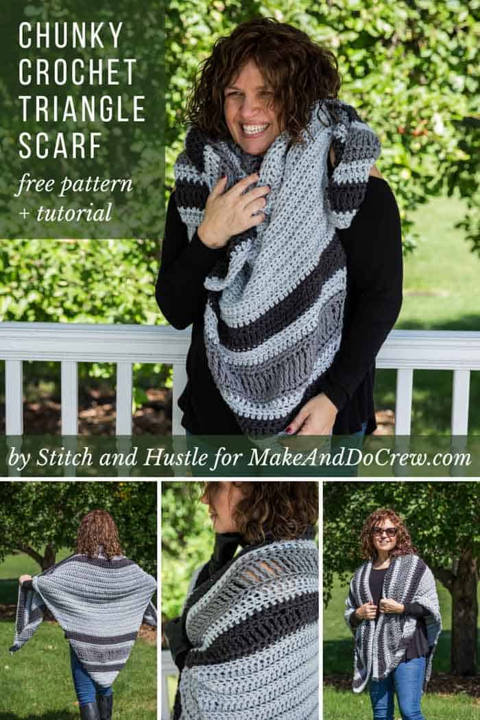 Crochet triangle shawl free pattern