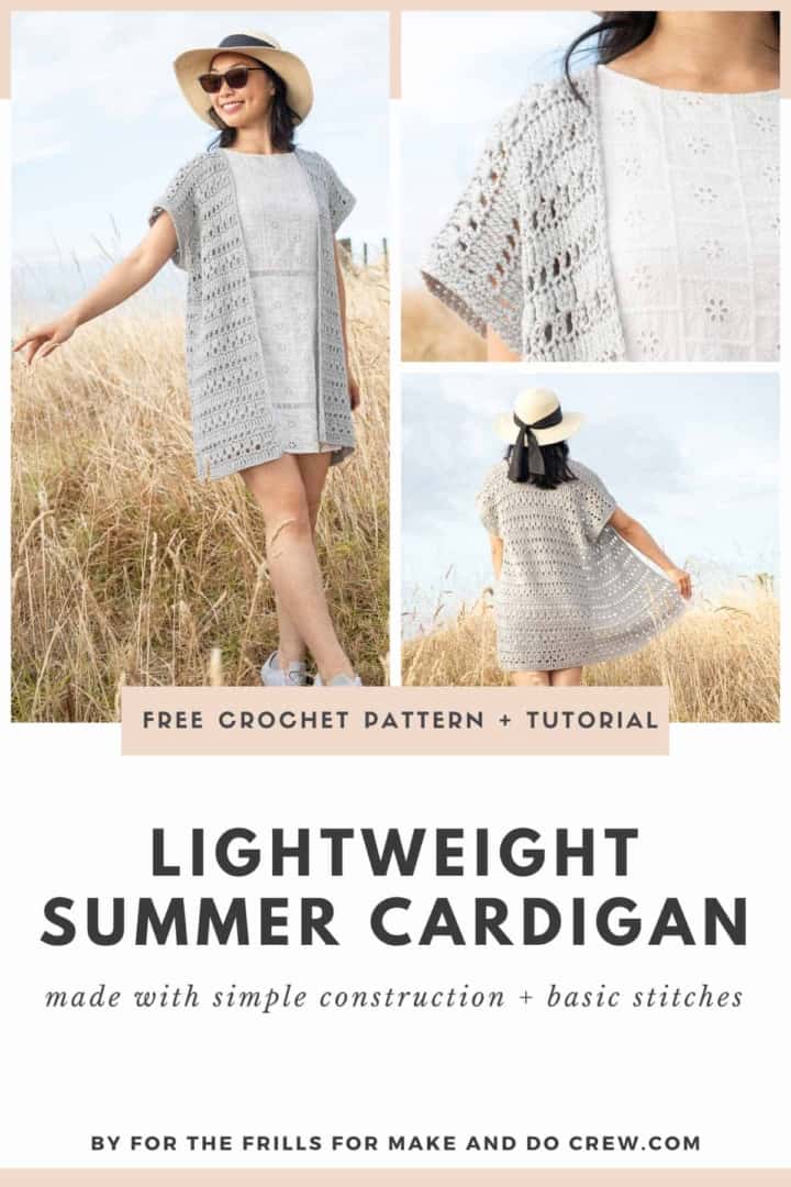 Easy Summer Crochet Cardigan (free pattern + clear tutorial)