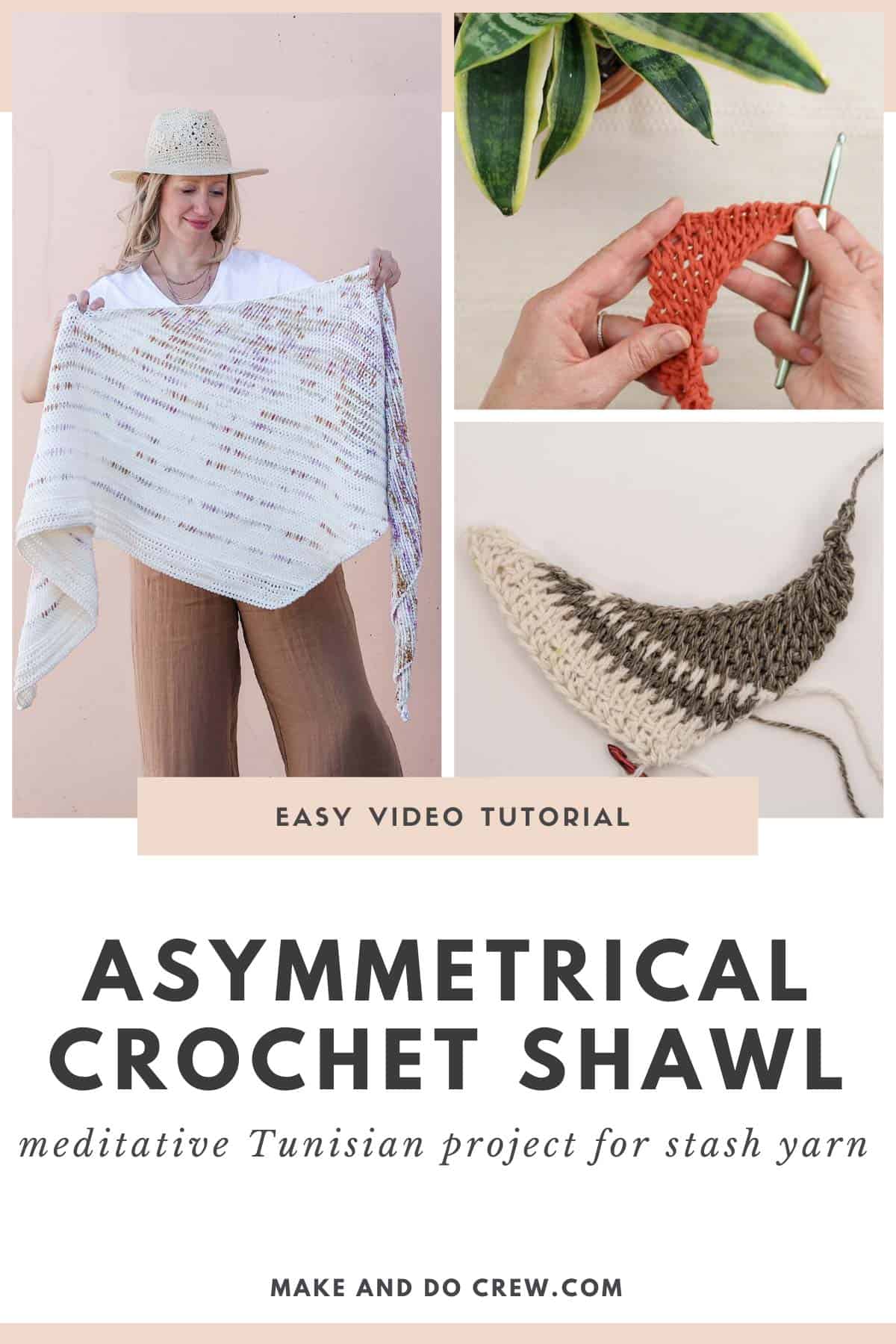 Granny Triangle Crochet Shawl - Super Easy for Absolute Beginners! - Hooked  for Life