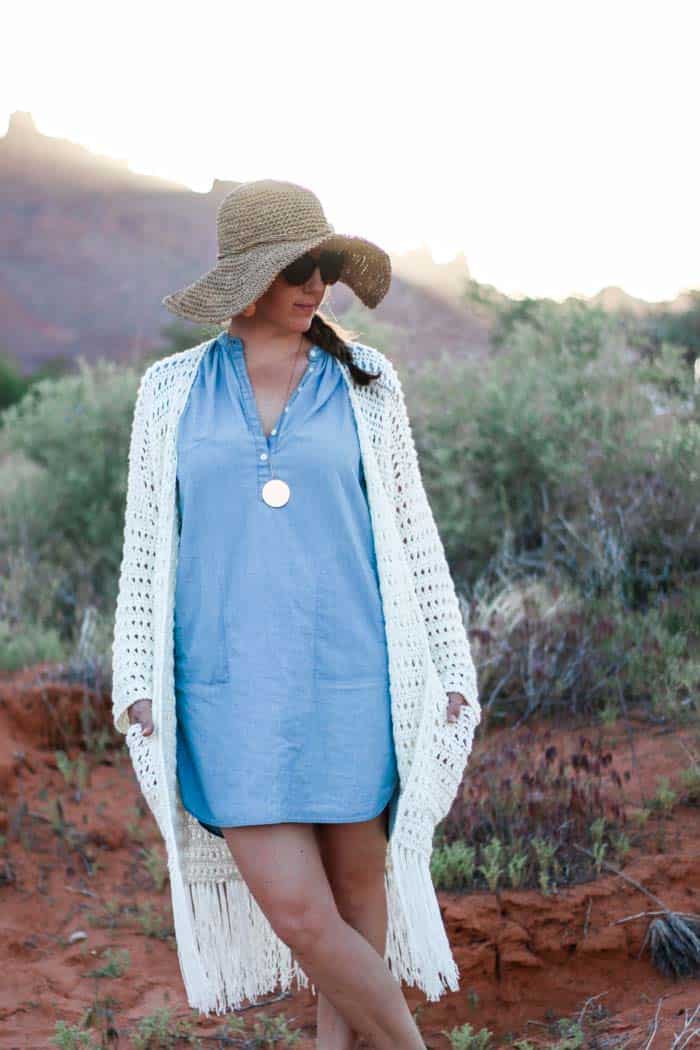 Easy Crochet Long Cardigan - Free (Very Easy!) Boho Pattern