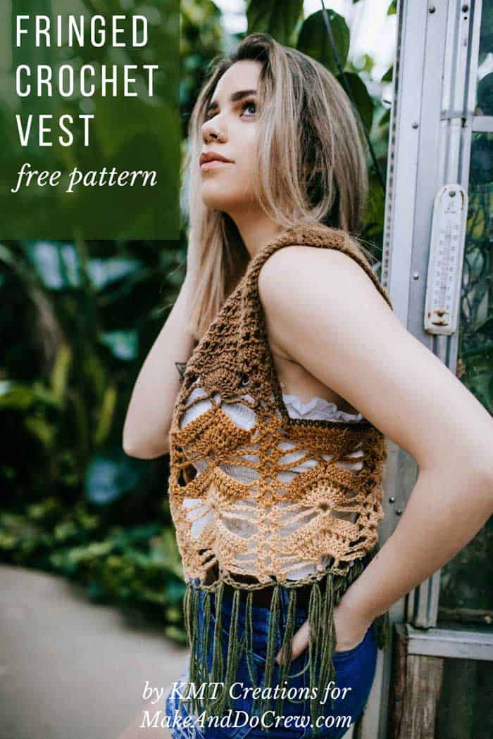 This women's crochet vest with fringe has the perfect amount of bohemian flair, and will help you stay cool - and stylish - in the heat. Free crochet pattern and tutorial!
