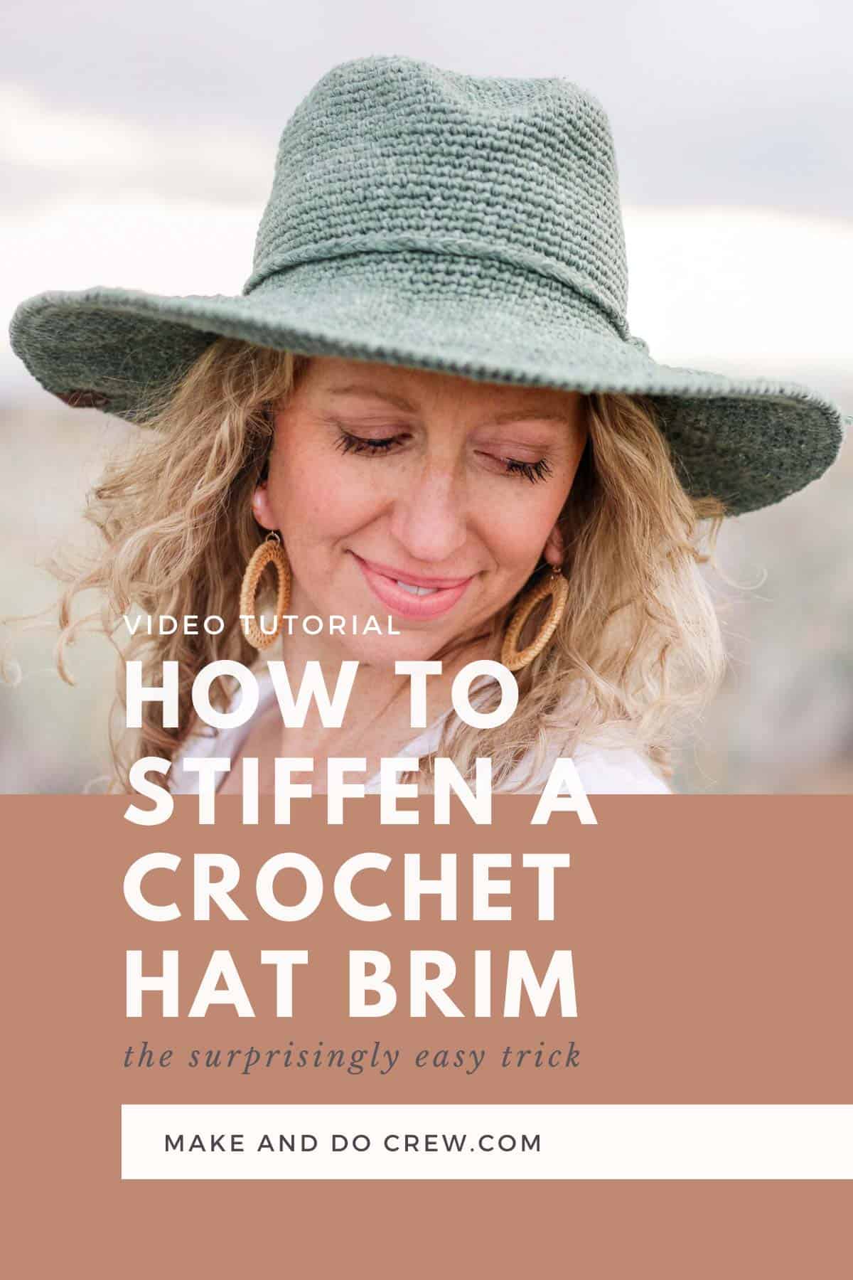 How to Stiffen The Brim of Any Crochet Hat (Without Starch