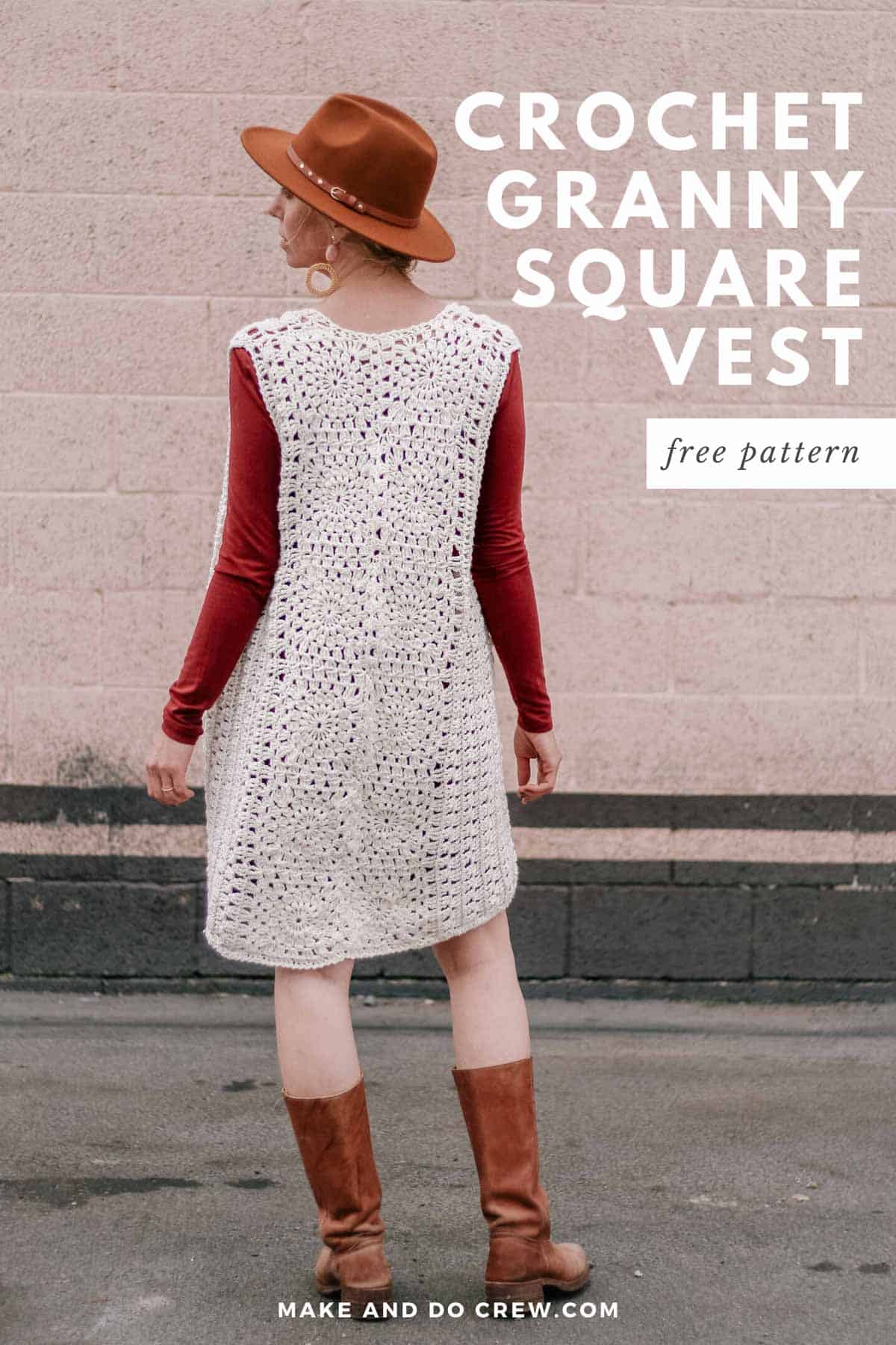 Easy Granny Square Vest - Free Crochet Pattern » Make & Do Crew