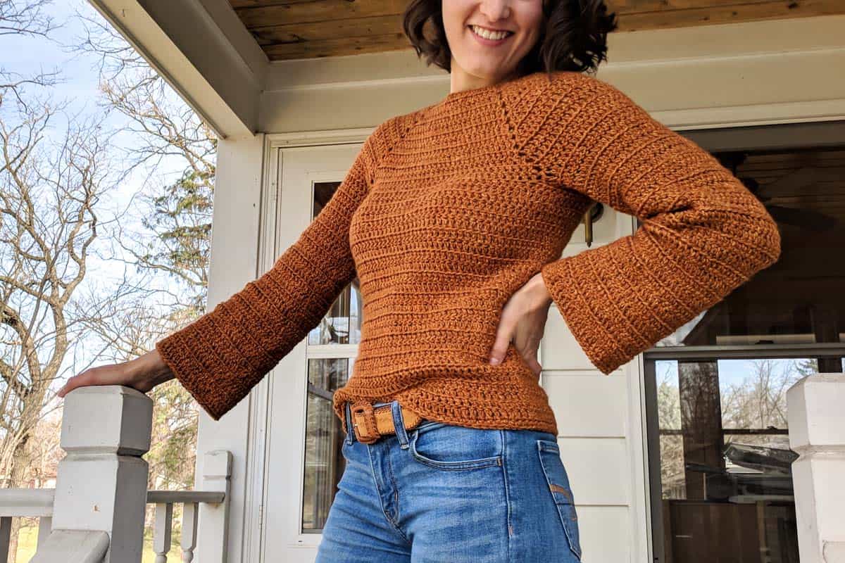 Easy Crochet Raglan Pullover Sweater Free Pattern + Tutorial » Make