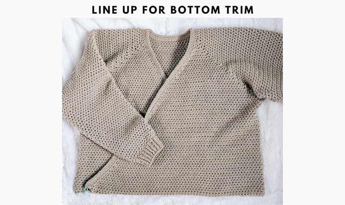 Free crochet pattern for a ballet wrap sweater. 