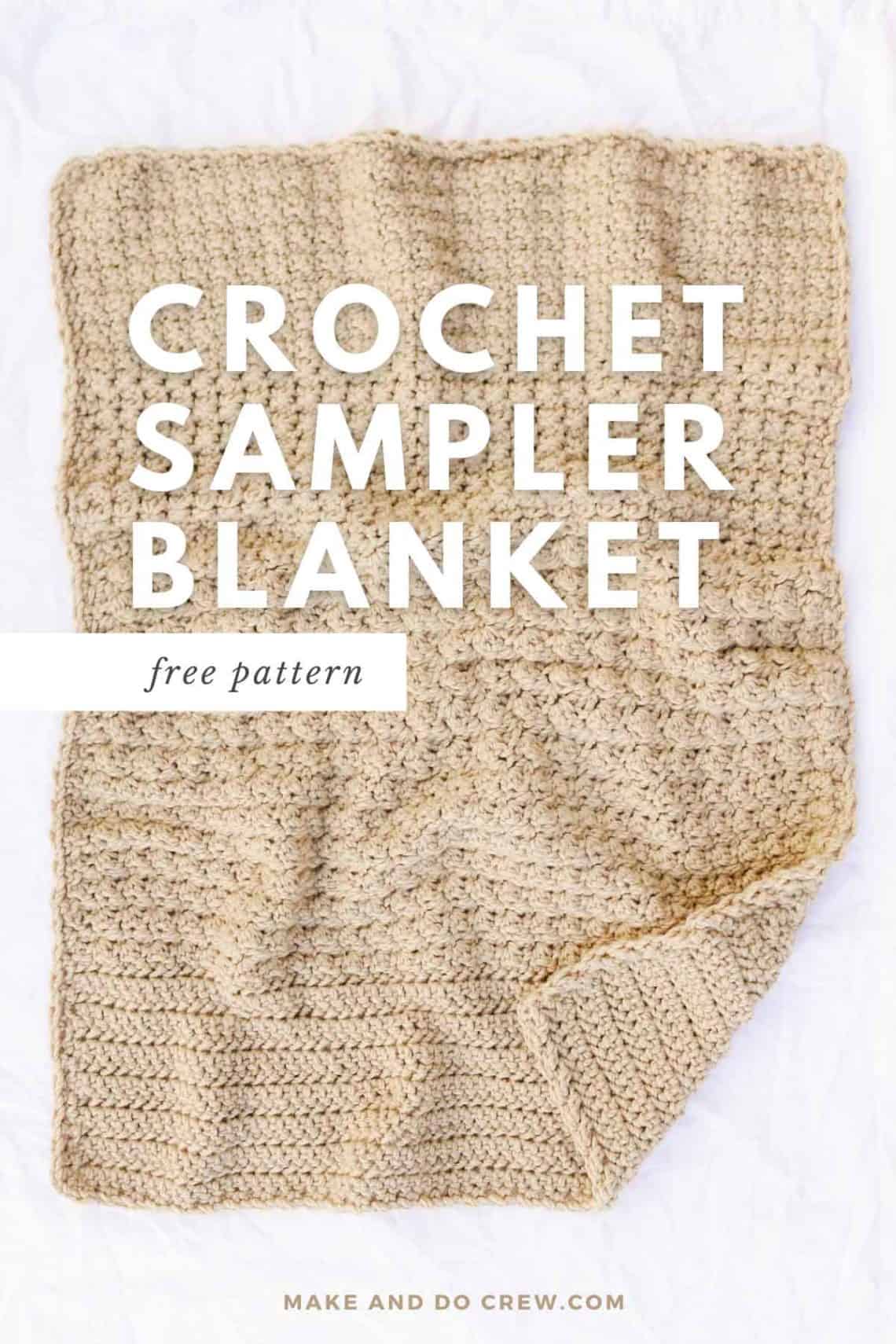 Chunky Crochet Sampler Blanket Free Pattern » Make & Do Crew