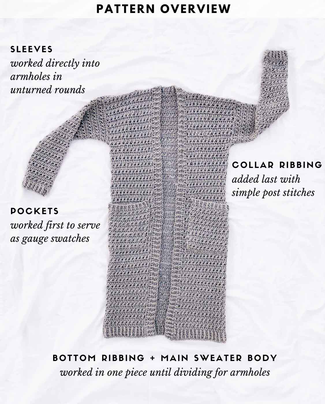 Stunning Crochet Duster Cardigan Free Pattern Tutorial Make