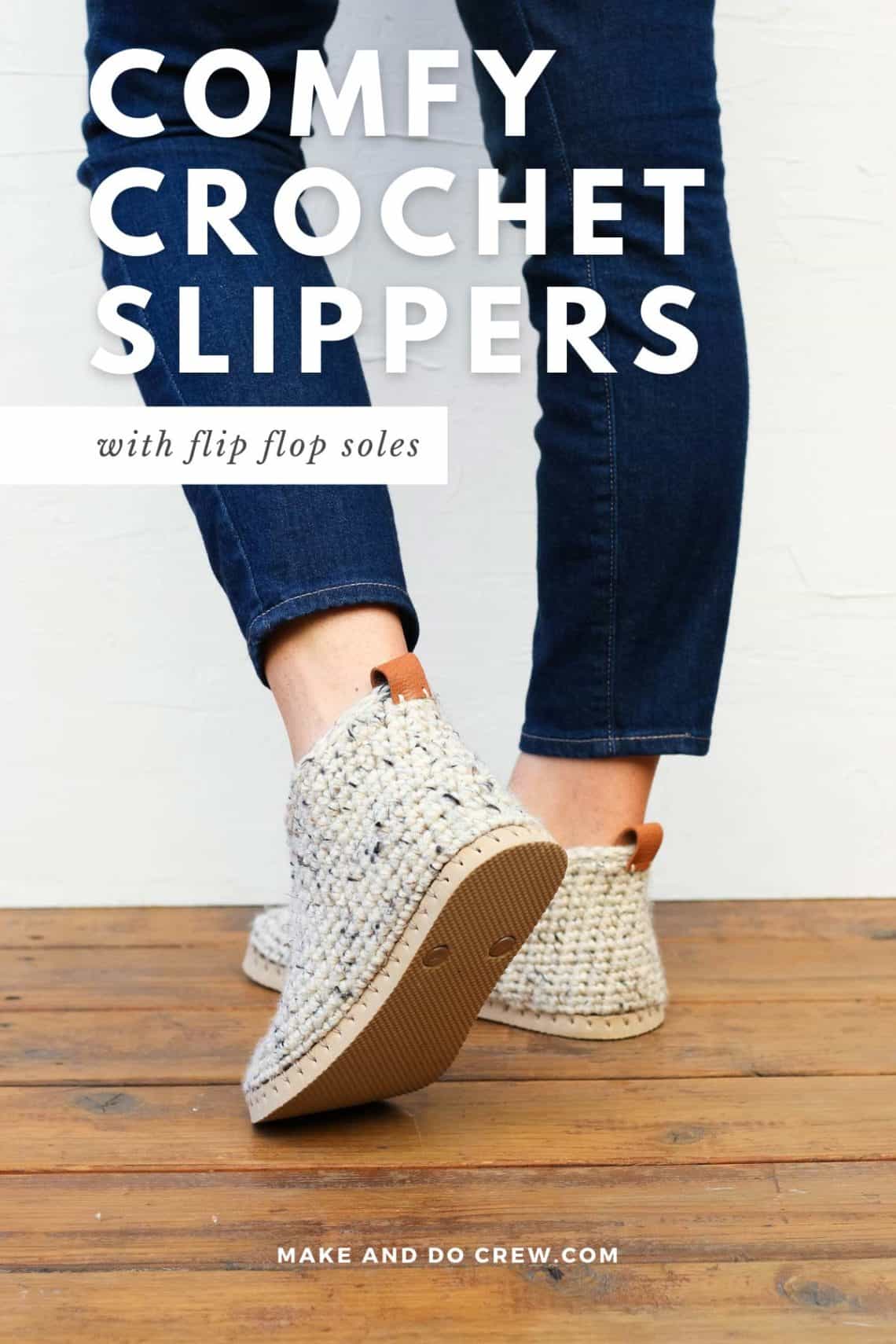 crochet slipper boots w flip flop soles free pattern make do crew