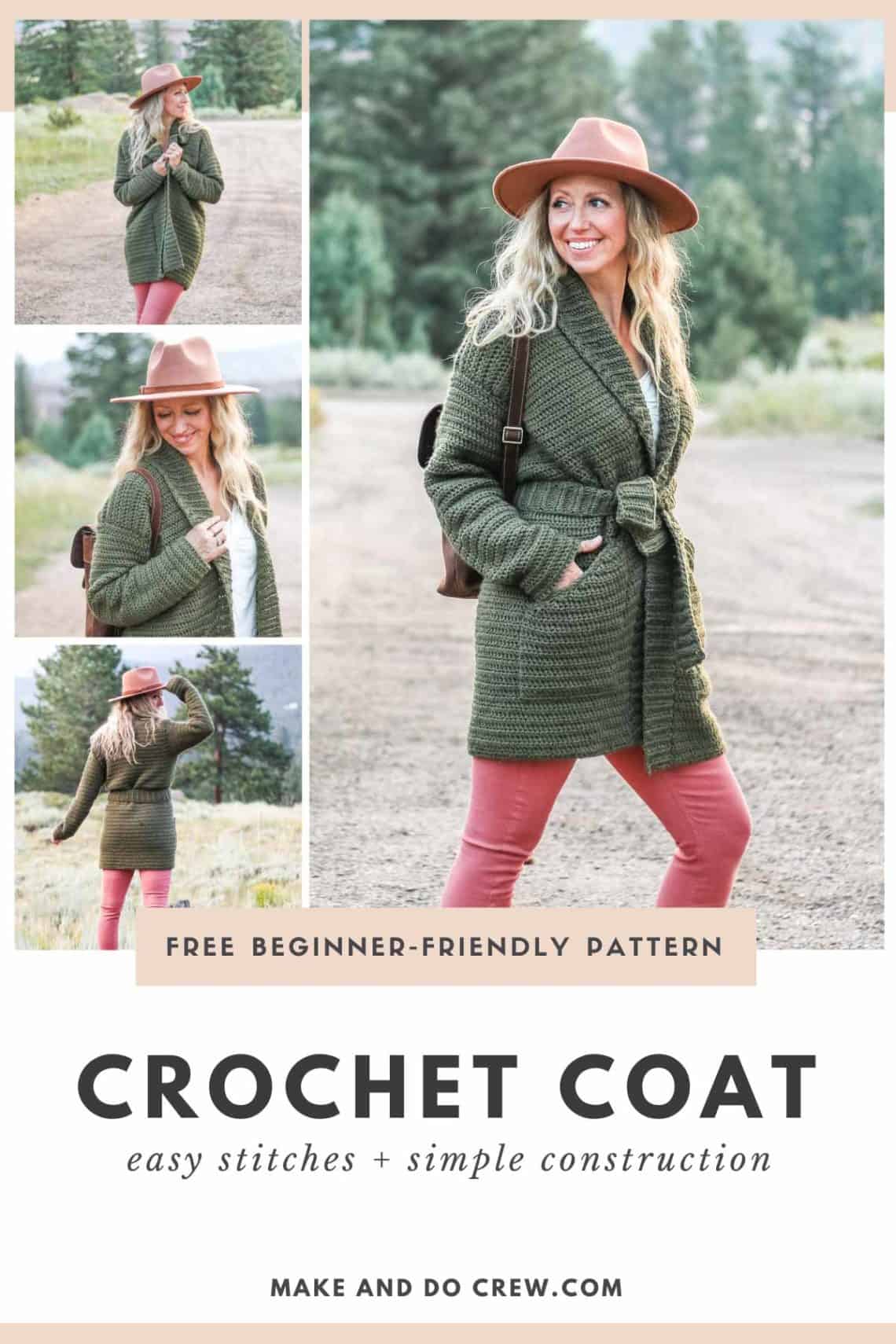 Free Crochet Jacket Pattern With Belt + Tutorial » Make & Do Crew