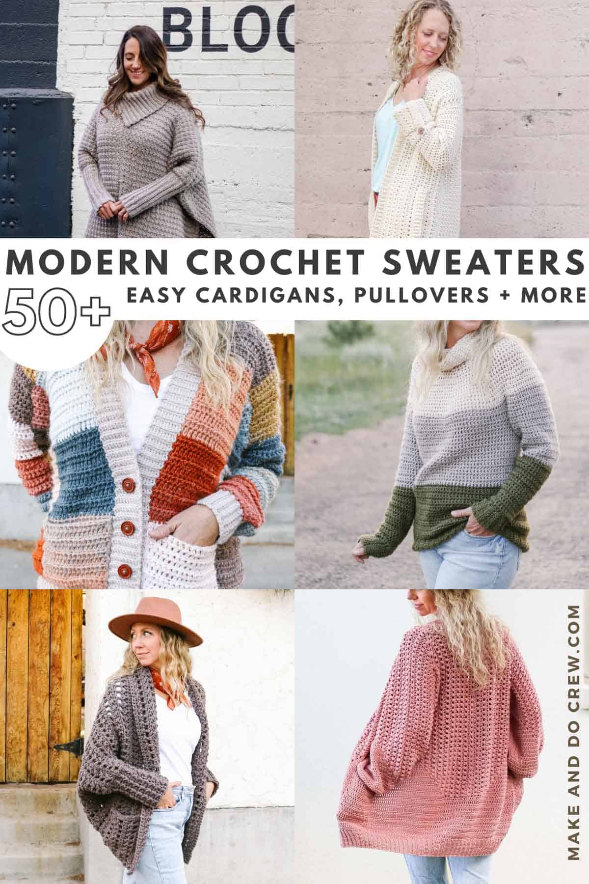 55 Free Crochet Sweater and Cardigan Patterns [Surprisingly Easy]