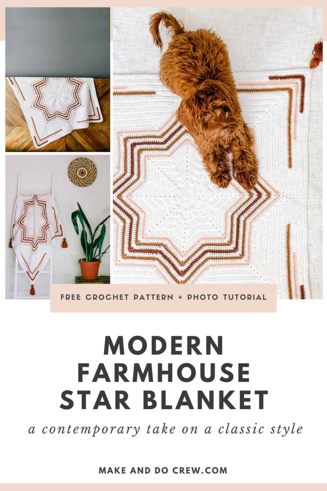Crochet 8 Point Star Blanket - Free Pattern + Tutorial » Make & Do Crew