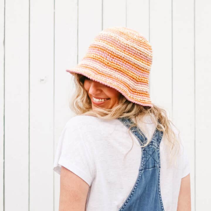 Crochet Granny Square Bucket Hat Free Pattern 🧶 Make & Do Crew